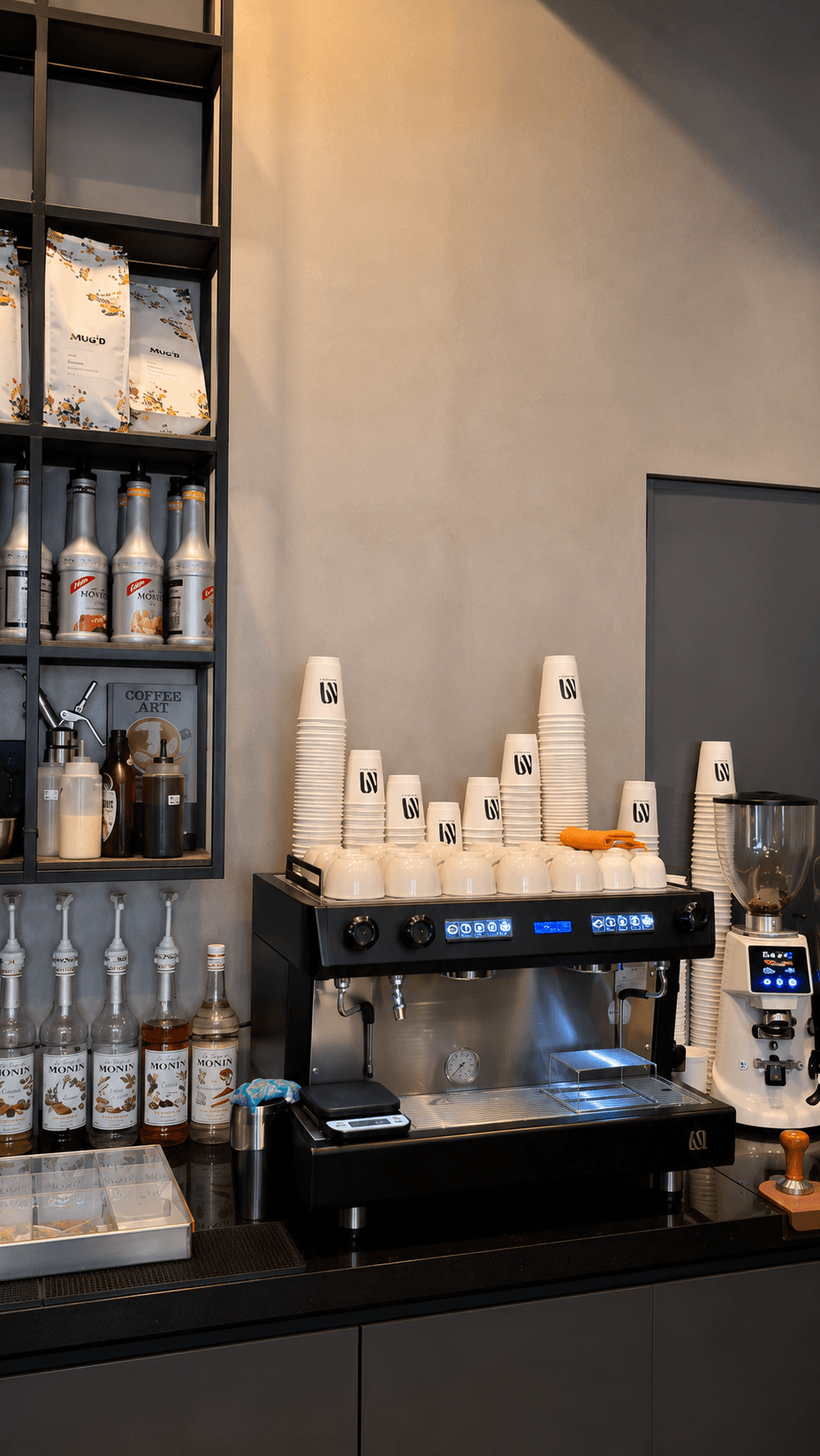 MUG'D Coffee Bar espresso bar with professional coffee equipment