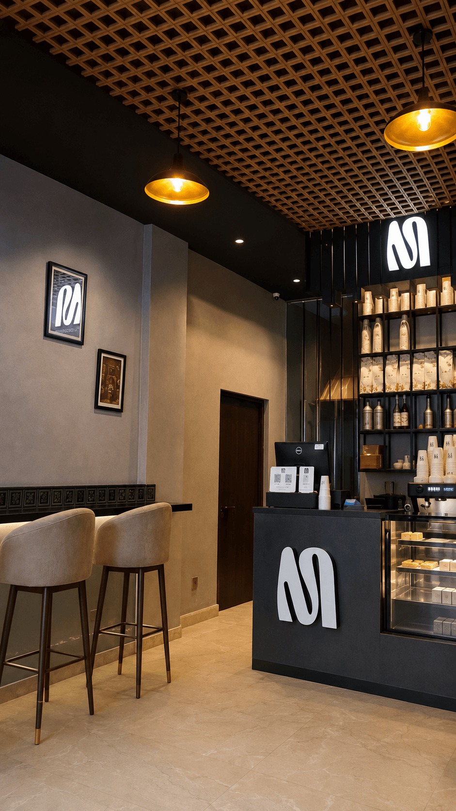 MUG'D Coffee Bar interior lounge seating area
